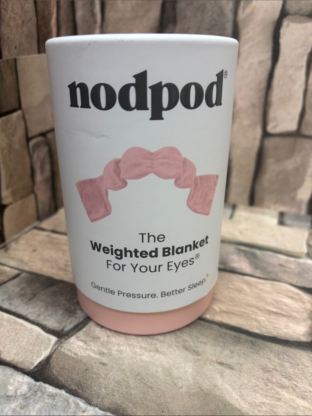 nodpod Pink Weighted Eye Blanket – Gentle Pressure Sleep Mask